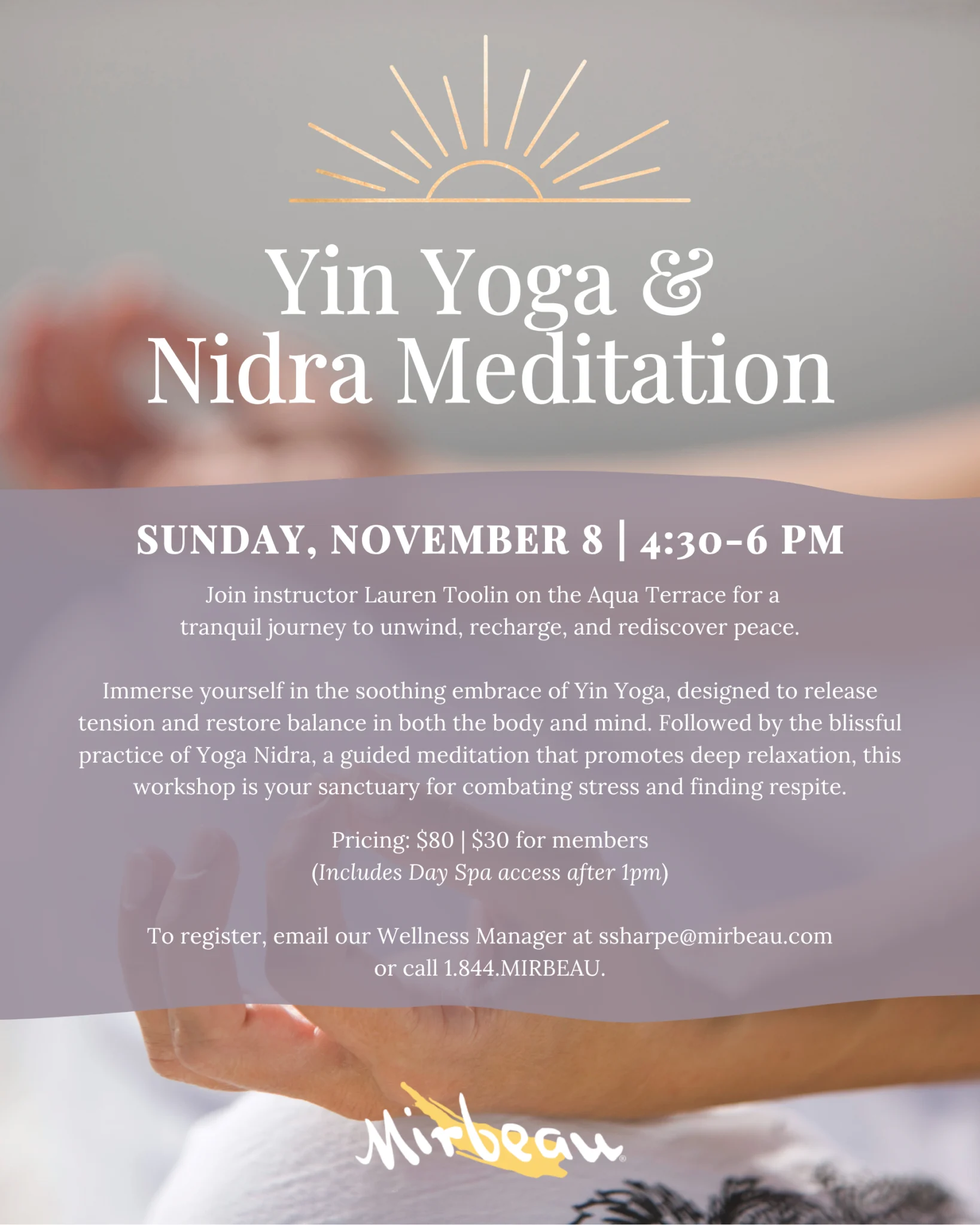 Yin Yoga and Nidra Meditation November 8